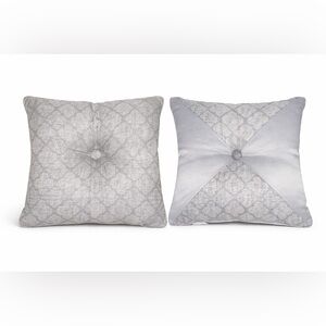 Elegant Gray Patterned Throw Pillow